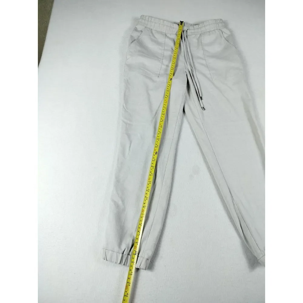 Nine West Sweatpants Womens Medium Light Grey Ankle Classiccore Minimalist Basic